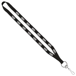 1/2" Polyester Lanyard with Sewn Metal Swivel J Hook