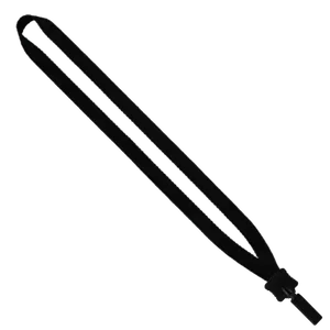 Smooth Nylon Lanyard with Plastic Clamshell & Bulldog Clip - 1/2"