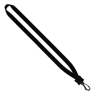 1/2" Smooth Nylon Lanyard with Plastic Clamshell & Swivel Snap Hook