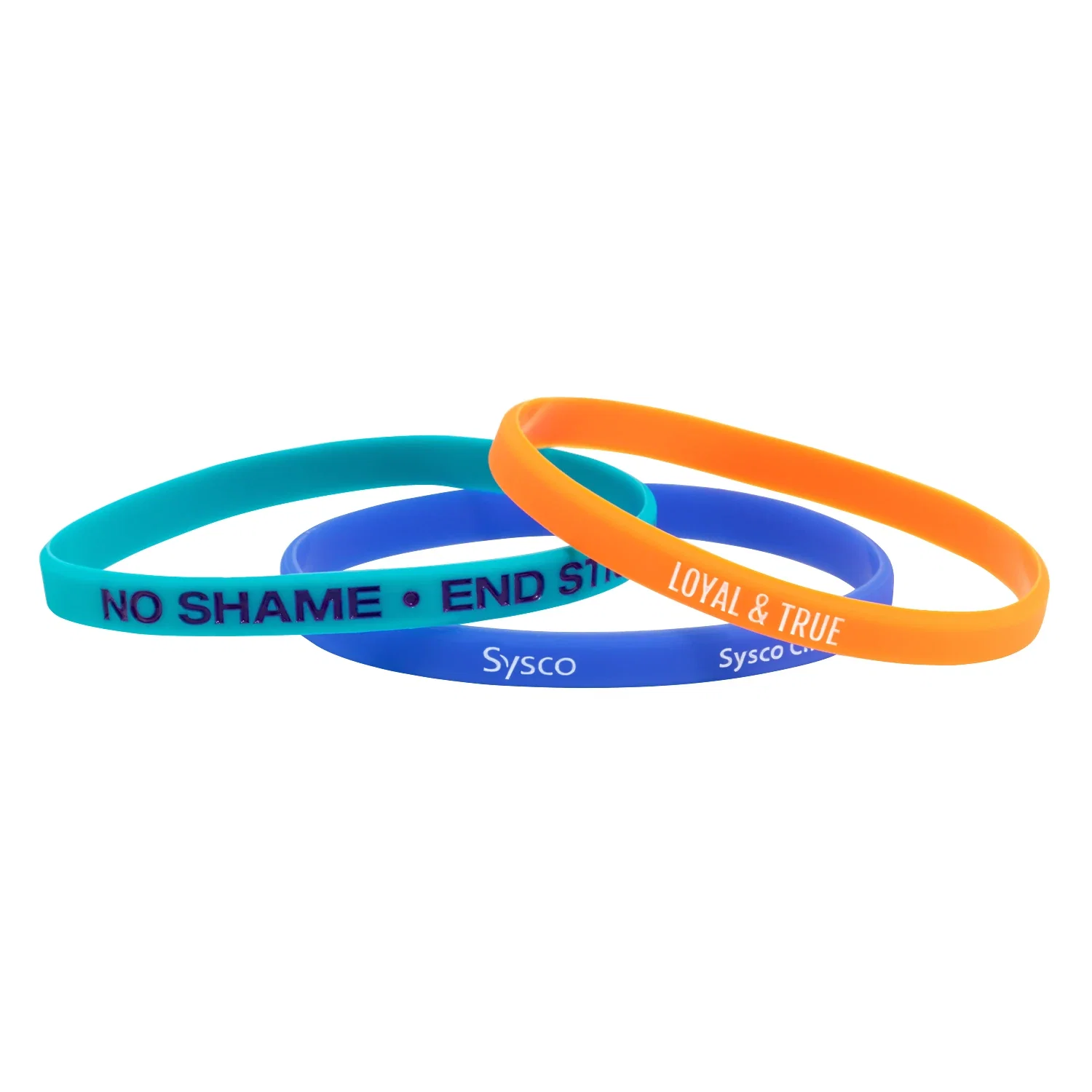 1/4" Debossed Silicone Wristband with Colorfill
