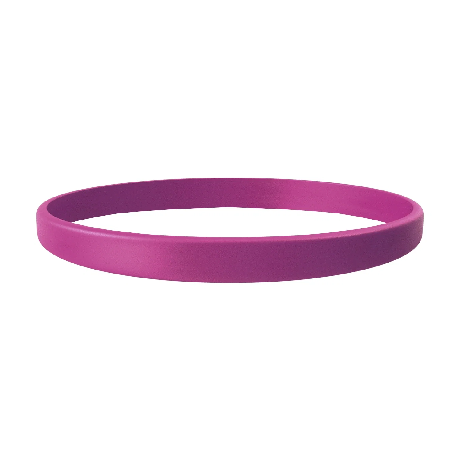 1/4" Debossed Silicone Wristband with Colorfill — view 3