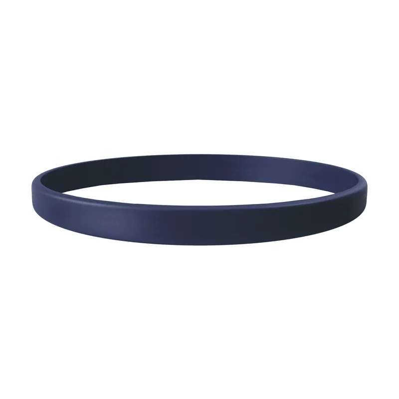 1/4" Debossed Silicone Wristband with Colorfill — view 4