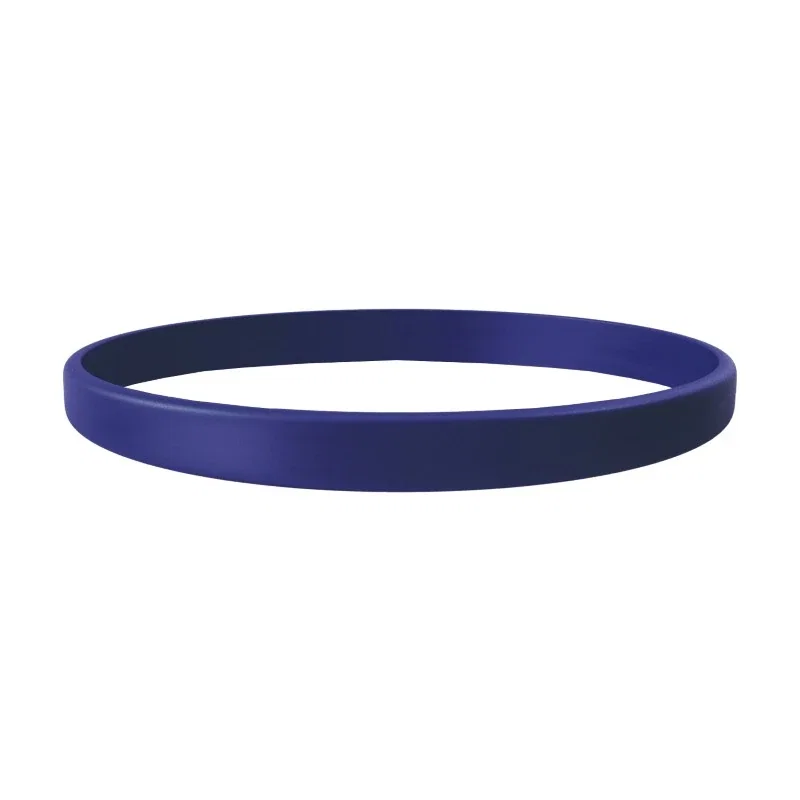 1/4" Debossed Silicone Wristband with Colorfill — view 7