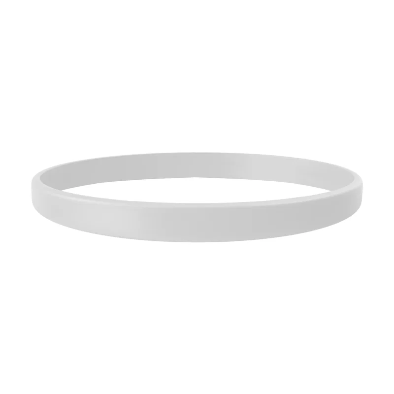 1/4" Debossed Silicone Wristband with Colorfill — view 12