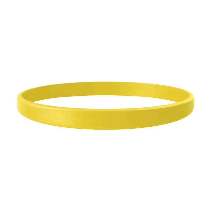 1/4" Debossed Silicone Wristband with Colorfill — view 13