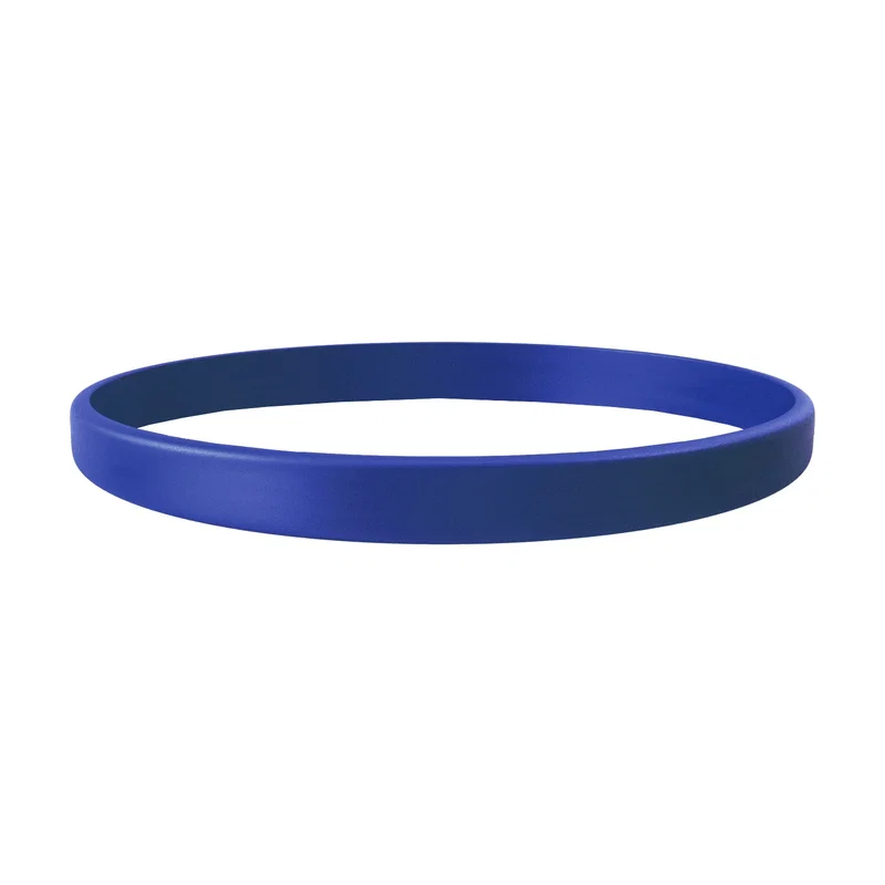 1/4" Debossed Silicone Wristband with Colorfill — view 14