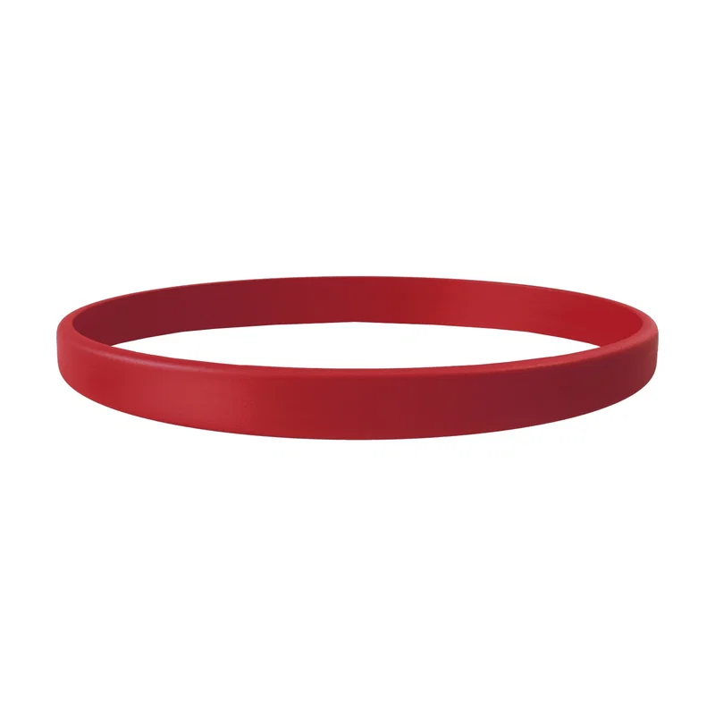 1/4" Debossed Silicone Wristband with Colorfill — view 15