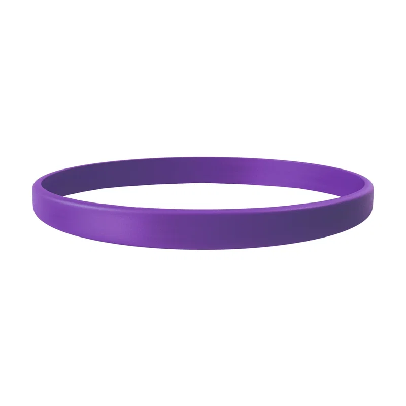 1/4" Debossed Silicone Wristband with Colorfill — view 16