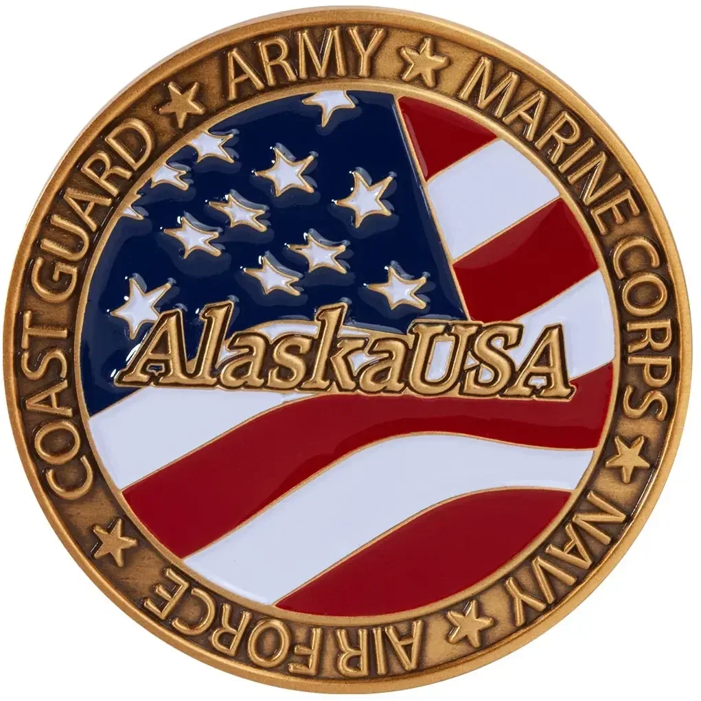 Custom Logo Zinc Challenge Coins (1.5", 4 Colors, 1 Side) — view 4