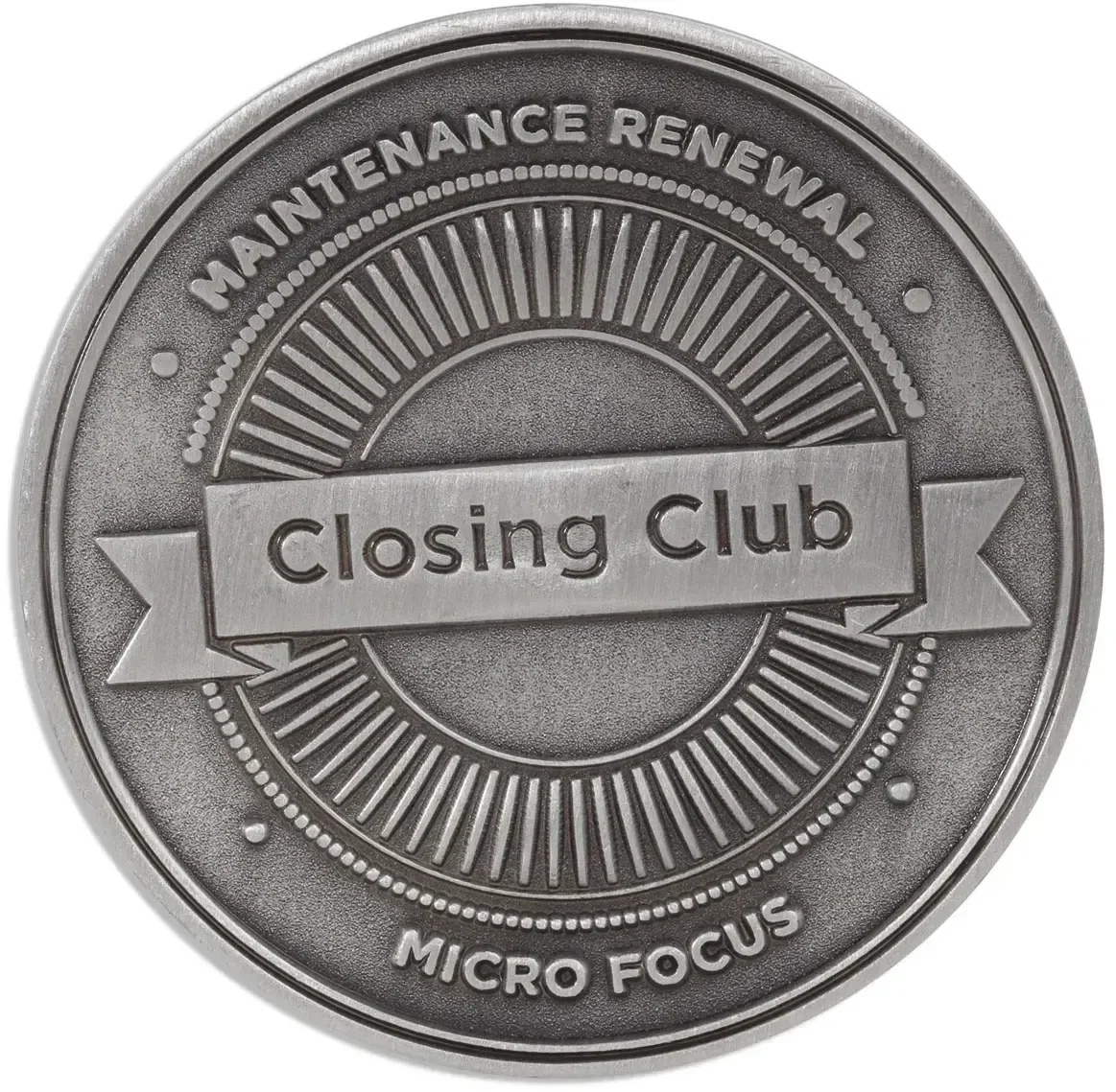 Custom Zinc Challenge Coins - 1.5" - No Color Fill — view 2