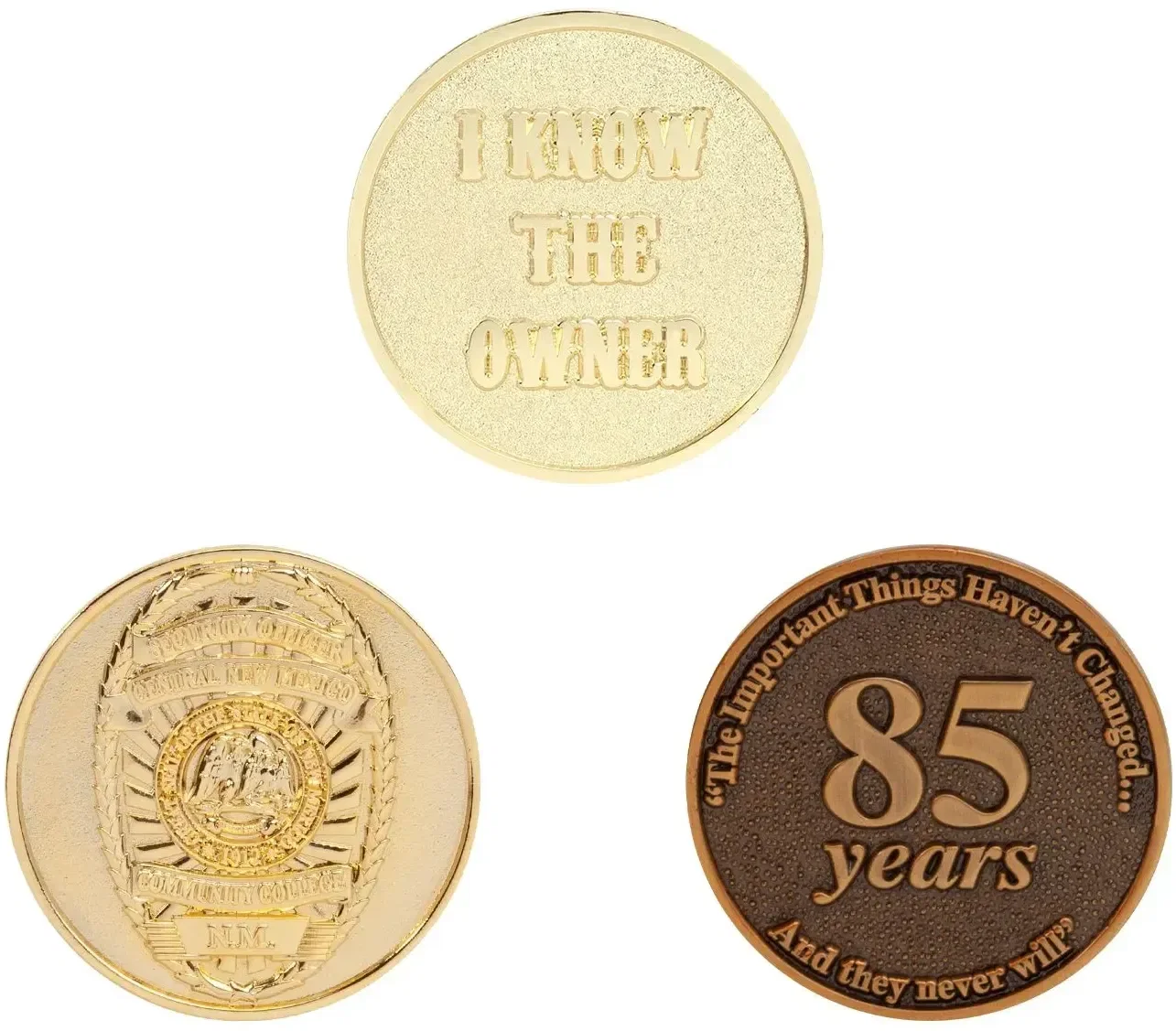Custom Zinc Challenge Coins - 1.5" - No Color Fill — view 4