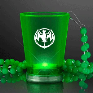 1.5 oz. LED Party Shot Glasses w/ Bead Necklace — view 2