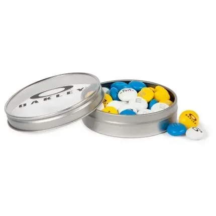 1.5 oz. Personalized M&M'S® in Silver Tin with Custom Lid — view 1
