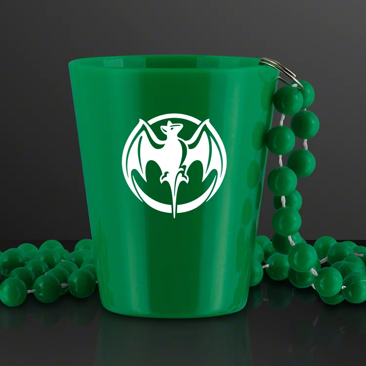 1.5 oz Shot Glasses w/ Bead Necklace (Non-Light Up) — view 2