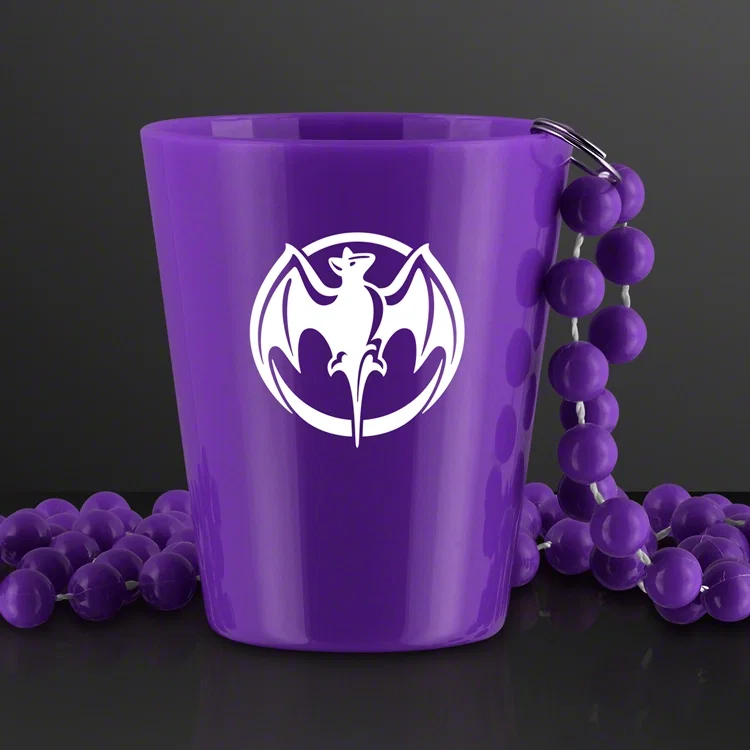 1.5 oz Shot Glasses w/ Bead Necklace (Non-Light Up) — view 3