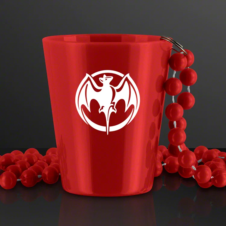 1.5 oz Shot Glasses w/ Bead Necklace (Non-Light Up) — view 7