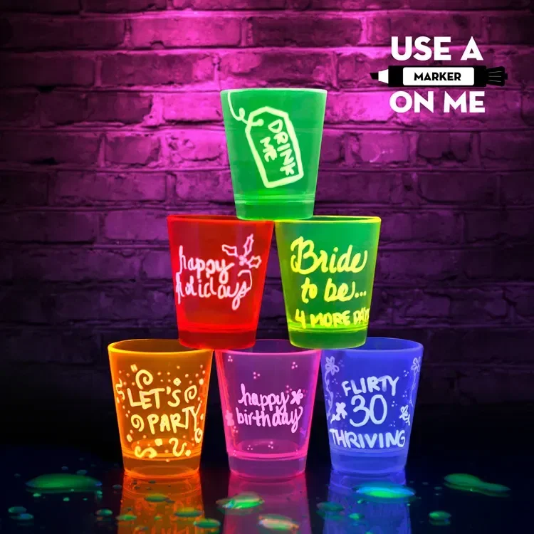 1.5 oz. UV Reactive Glow Shot Glasses — view 3