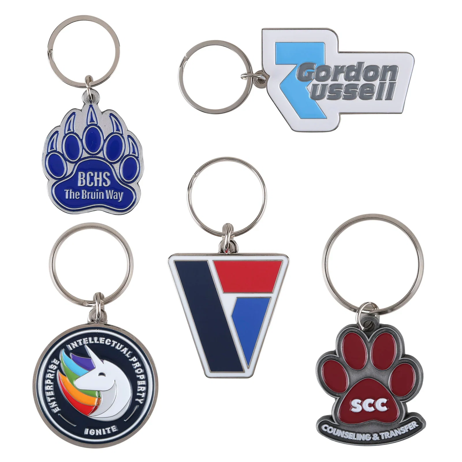 1.75" x 1.75" Diestruck Soft Enamel Keychain — view 2