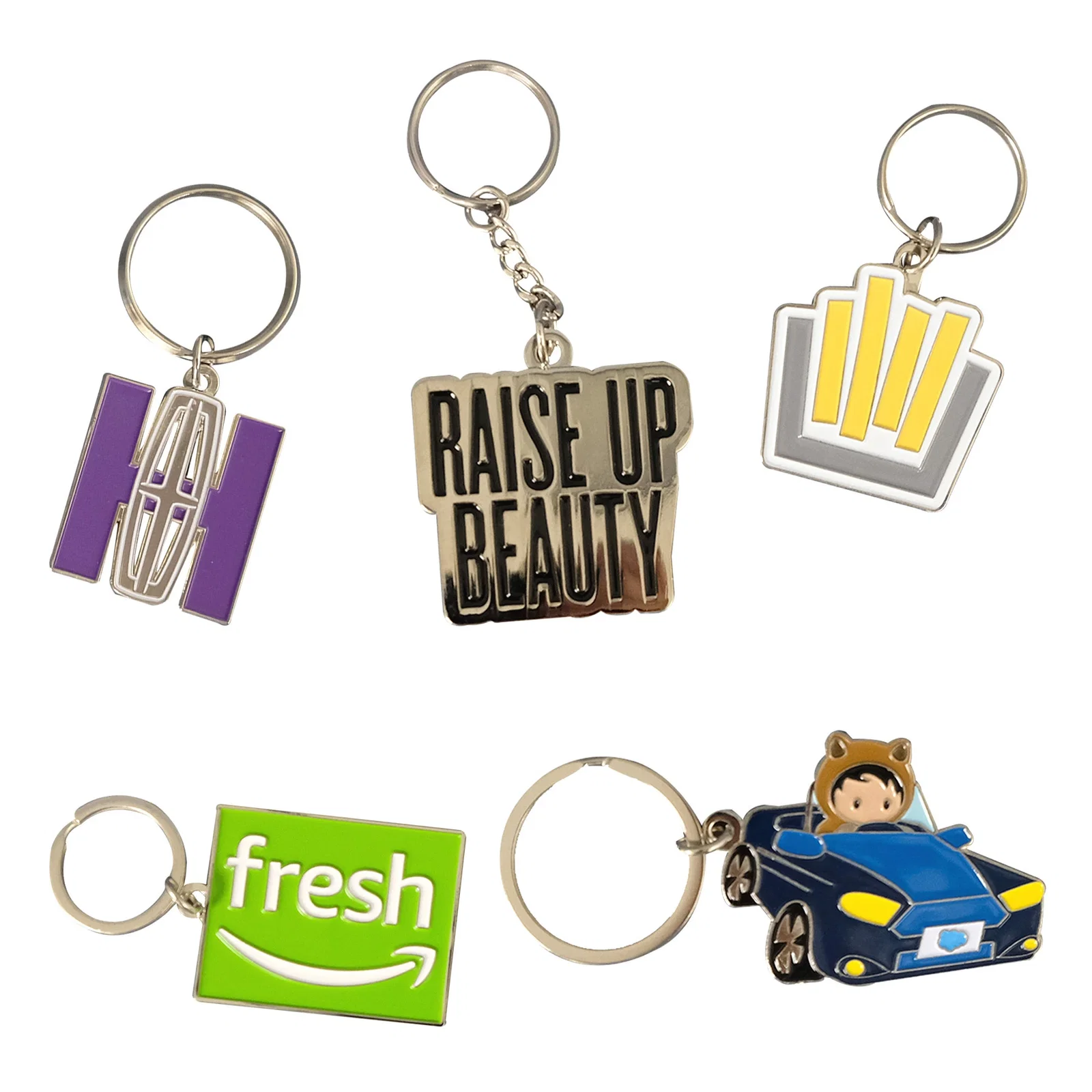 1.75" x 1.75" Diestruck Soft Enamel Keychain — view 3