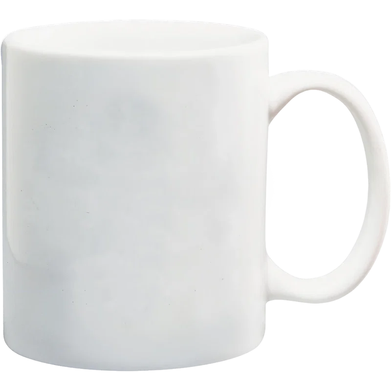 1 Color Ceramic Mug: White — view 2