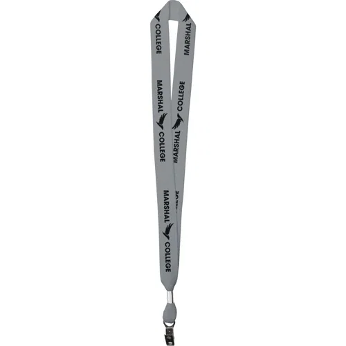 1-inch Cotton Lanyard in black, wide screen-printed cotton lanyard color option