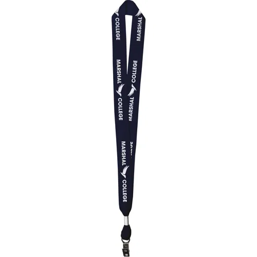 1-inch Cotton Lanyard in royal blue, 1-ply wide cotton lanyard color choice