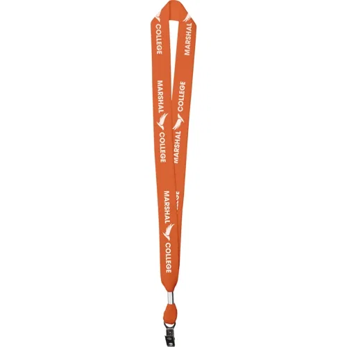 1-inch Cotton Lanyard in red, screen-printed wide cotton lanyard for events