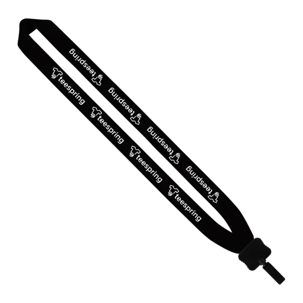 1" Cotton Lanyard with Plastic Clamshell & Bulldog Clip