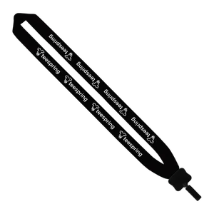 1" Cotton Lanyard with Plastic Clamshell & Bulldog Clip