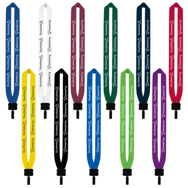 Cotton Lanyard with Plastic Clamshell & O-Ring - 1"