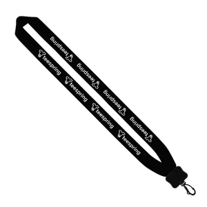 Cotton Lanyard with Plastic Clamshell & Swivel Snap Hook - 1"