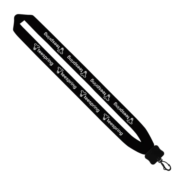 Cotton Lanyard with Plastic Clamshell & Swivel Snap Hook - 1"