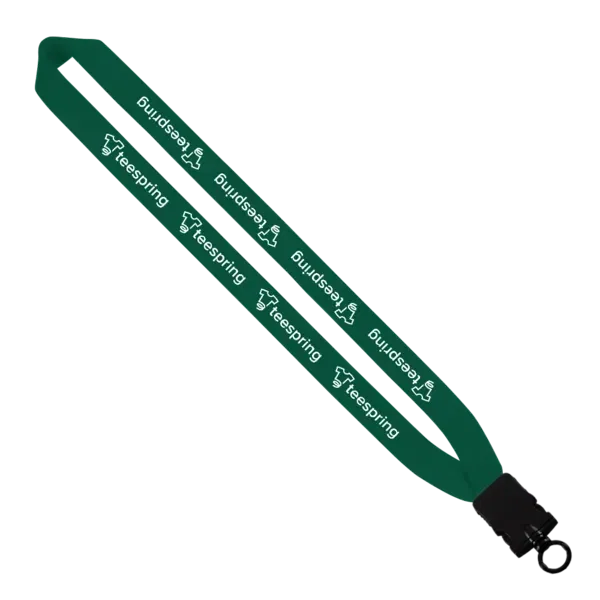 1" Cotton Lanyard with Plastic Snap-Buckle Release & O-Ring
