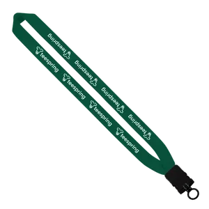 1" Cotton Lanyard with Plastic Snap-Buckle Release & O-Ring
