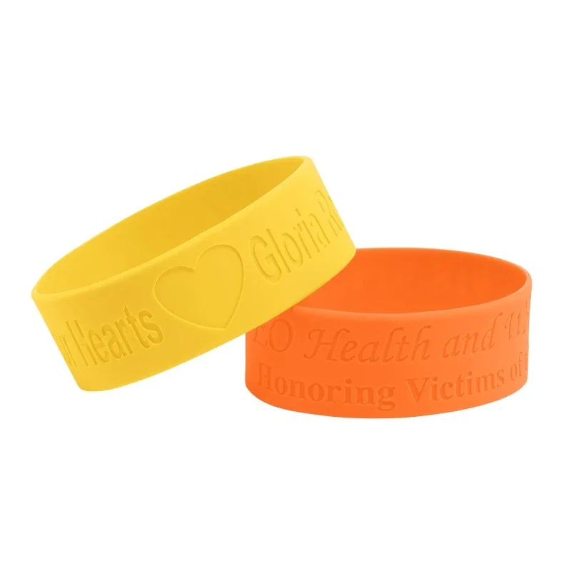 1" Debossed Silicone Wristband
