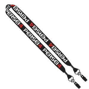 1" Double Ended Dye-Sublimated Lanyard with Metal Crimp & Metal Bulldog Cli