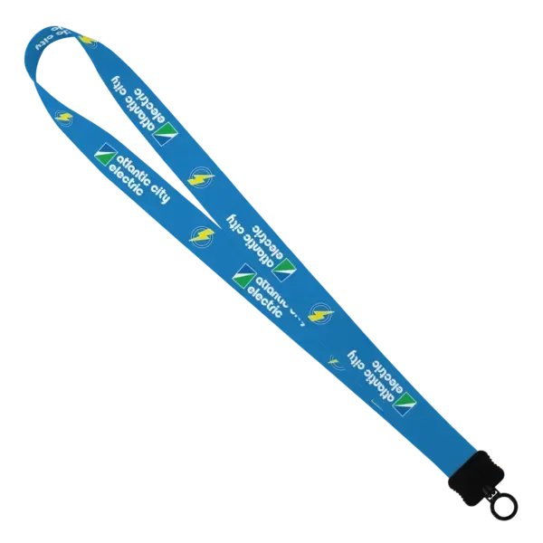 1" Dye-Sublimated Stretchy Elastic Lanyard with Plastic Clamshell and Plastic O-Ring
