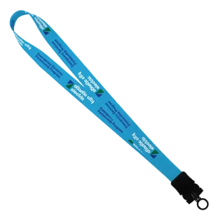 1" Dye-Sublimated Stretchy Elastic Lanyard with Plastic Snap-Buckle Release
