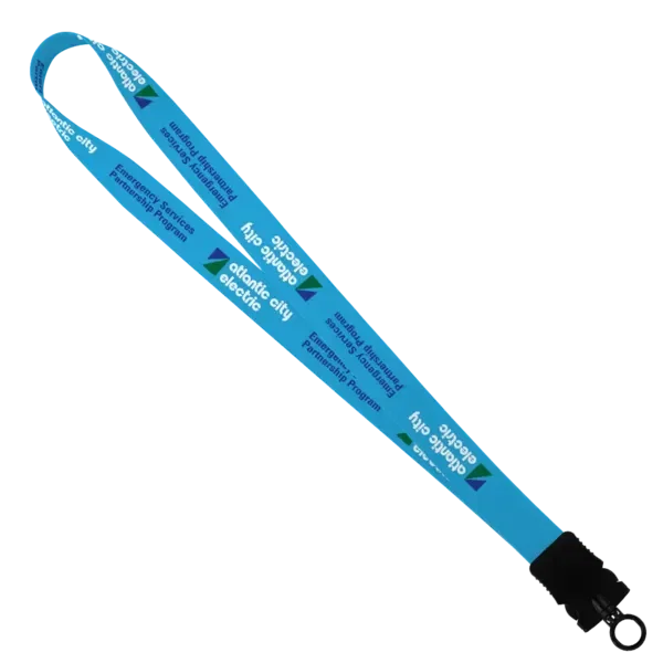 1" Dye-Sublimated Stretchy Elastic Lanyard with Plastic Snap-Buckle Release