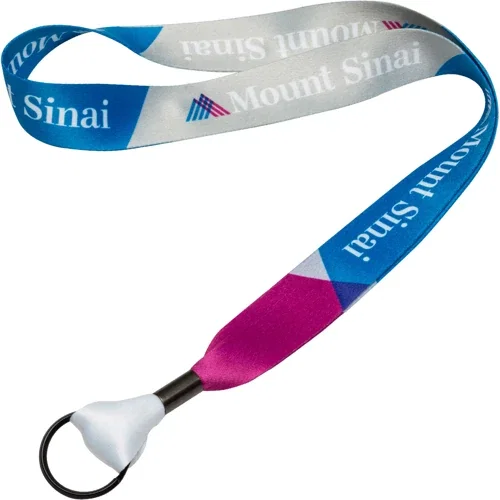 1" heavyweight satin lanyard, sublimated double-sided neck strap, primary view
