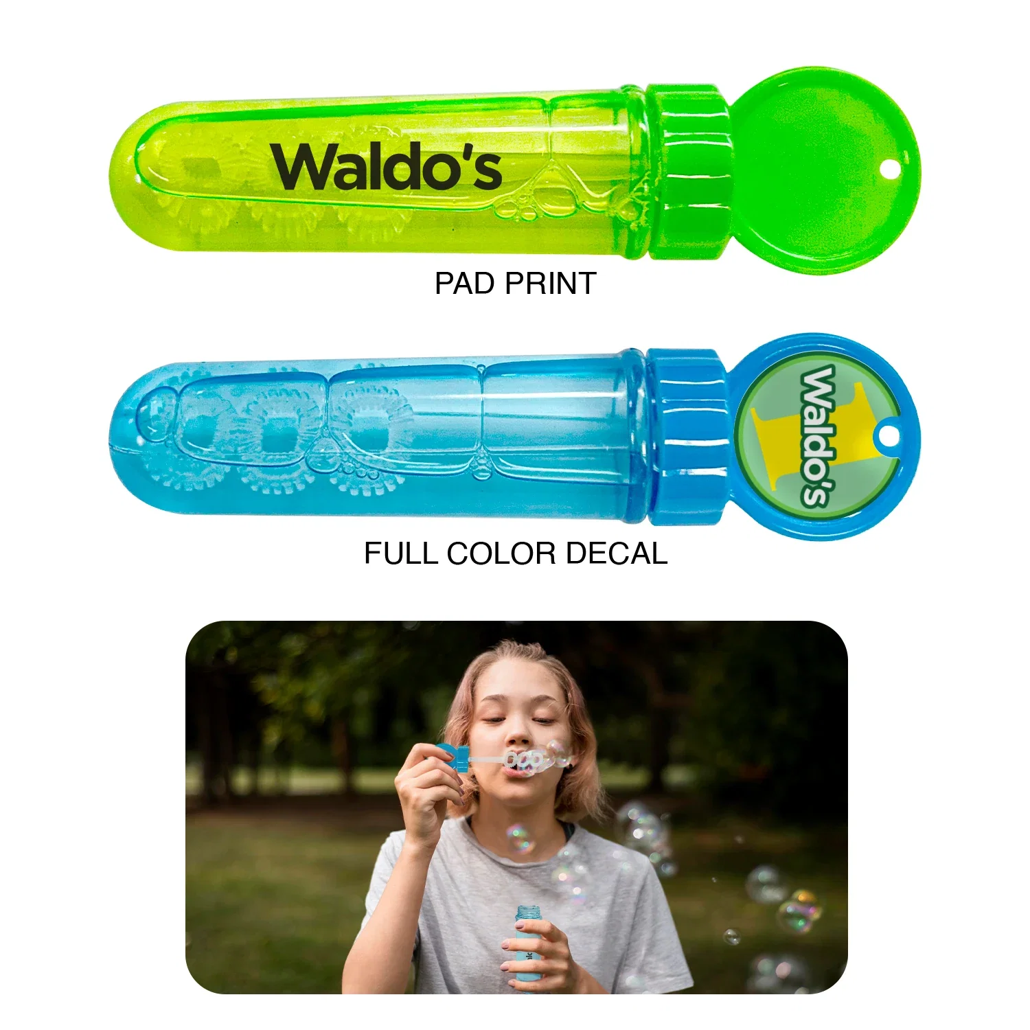 1 oz. Bubbles in use