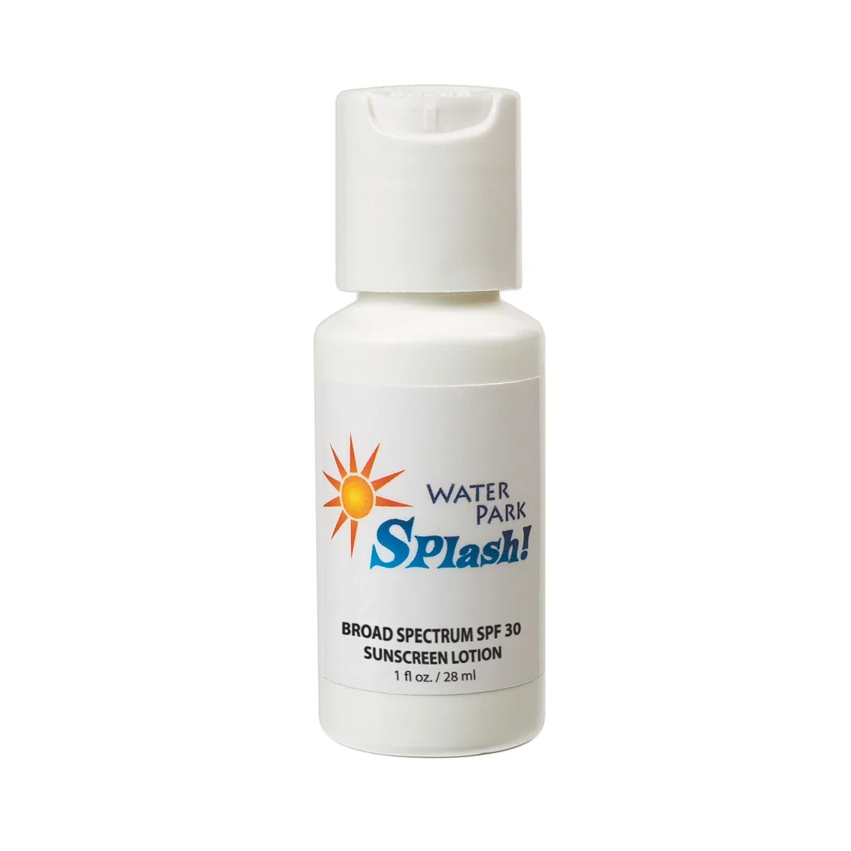 Pocket size lotion held in a hand at the beach