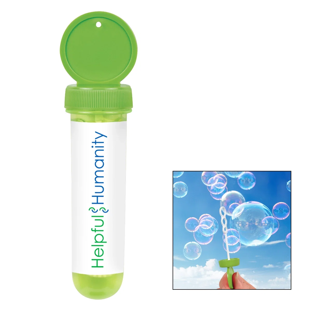 Blue dispenser with its wand cap twisted on