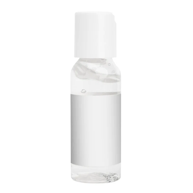 Custom label area across the front of the hand sanitizer