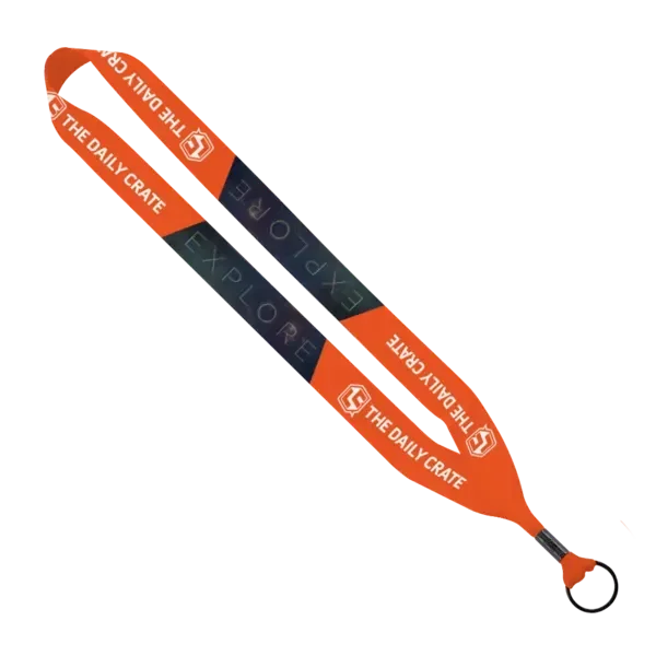 Polyester Dye Sublimated Waffle Weave Lanyard - 1"