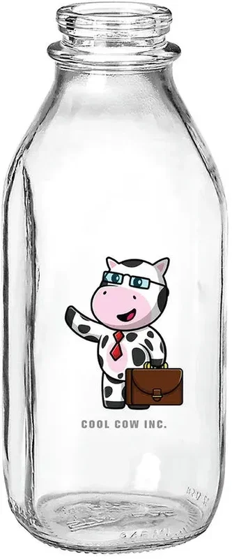 1 Quart Glass Milk Bottle — view 2