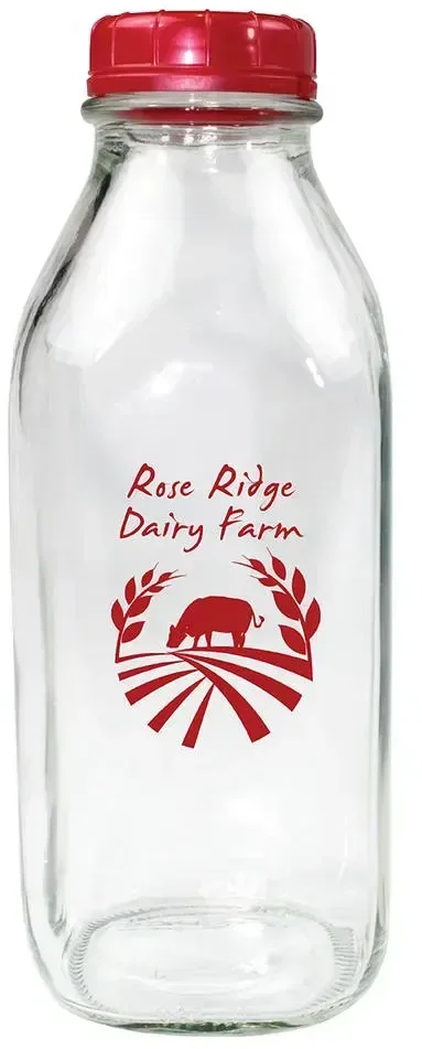 1 Quart Glass Milk Bottle With Lid — view 2