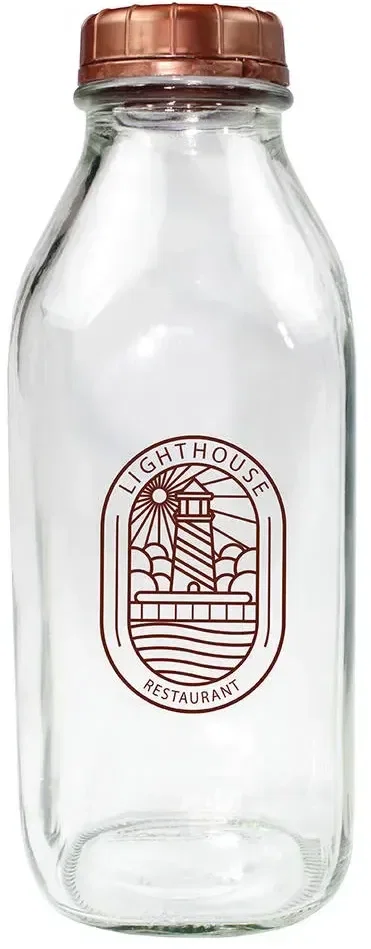 1 Quart Glass Milk Bottle With Lid — view 4