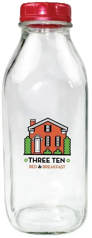 1 Quart Glass Milk Bottle With Lid — view 6