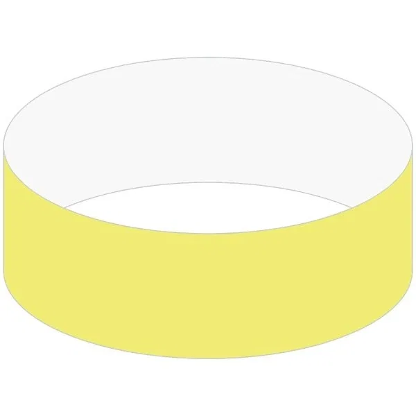 1" Tyvek event wristband color option with full imprint width shown